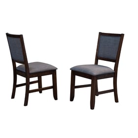 2 A-America Chesney Falcon Brown Upholstered Side Chairs