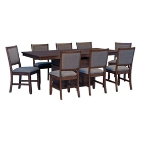 A-America Chesney Falcon Brown 9pc Dining Room Set