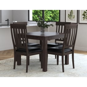 A-America Mariposa Warm Grey 5pc Dining Room Set With Slatback Chair