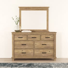 A-America Glacier Point Golden Java Dresser and Mirror