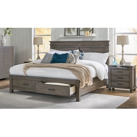 A-America Glacier Point Greystone 2pc Bedroom Set with King Storage Bed