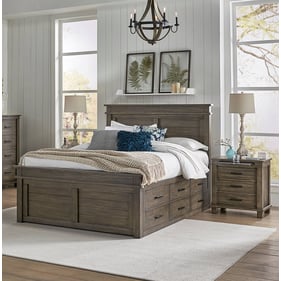 A-America Glacier Point Greystone 2pc Bedroom Set with Queen Captains Bed