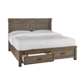 A-America Glacier Point Grey Stone Queen Storage Bed