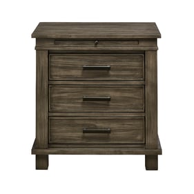 A-America Glacier Point Grey Stone Nightstand