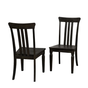 2 A-America Kingston Dark Gray Slatback Side Chairs