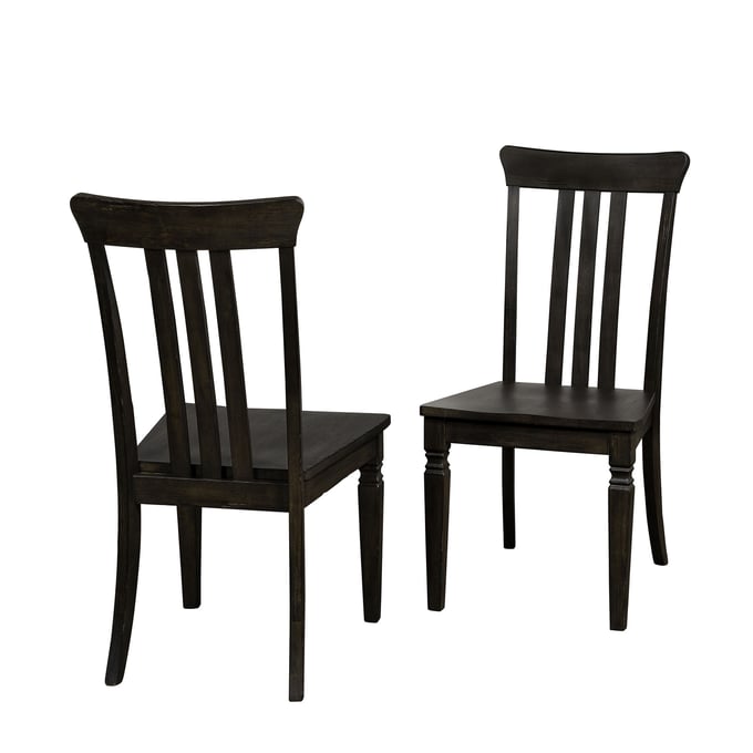 2 A-America Kingston Dark Gray Slatback Side Chairs AAF-KIGDG2652