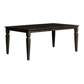 A-America Kingston Dark Gray Leg Table with Butterfly Leaf