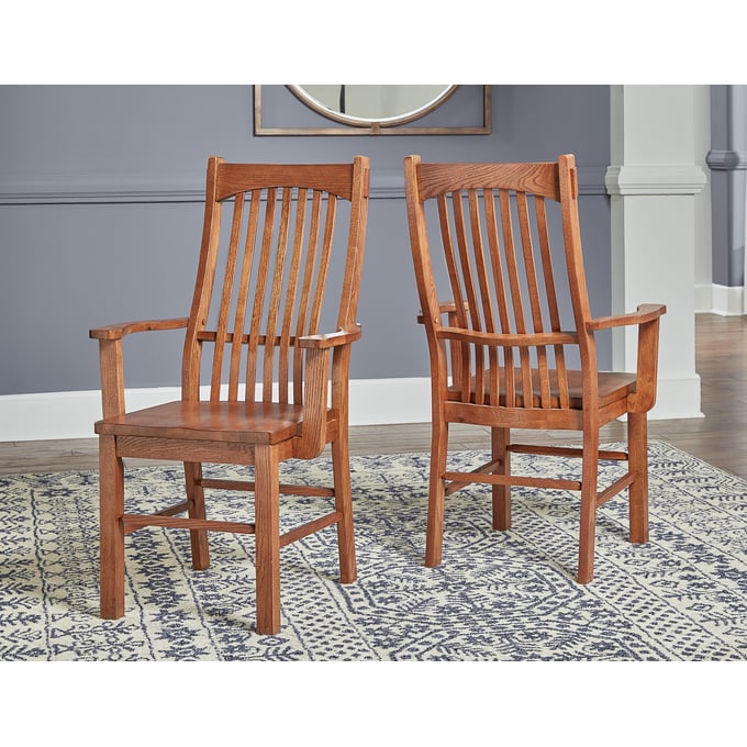 Mission style oak online chairs