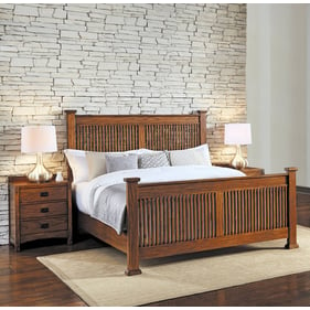 A-America Mission Hills Harvest 2pc Bedroom Set with Queen Slat Bed