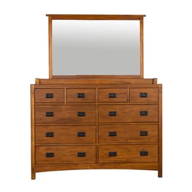 A-America Mission Hills Harvest 10 Drawer Dresser and Mirror