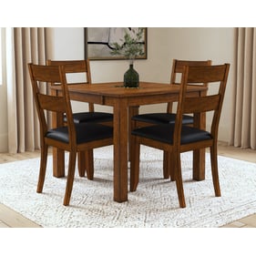 A-America Mariposa Rustic Whiskey 5pc Dining Room Set With Ladderback Chair