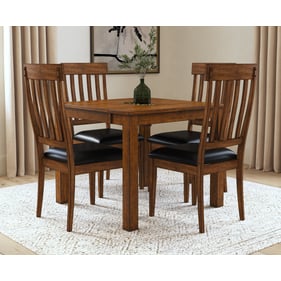 A-America Mariposa Rustic Whiskey 5pc Dining Room Set With Slatback Chair