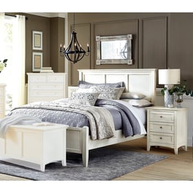 A-America Northlake White 2pc Bedroom Set with King Panel Bed