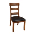 Ozark Ladderback Side Chair, with Upholstered Seat