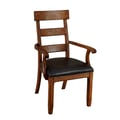 Ozark Ladderback Arm Chair, with Upholstered Seat