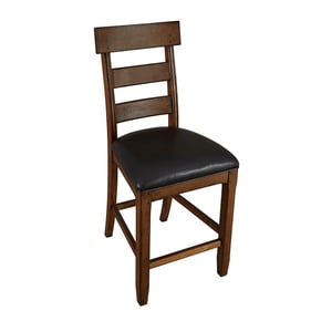 2 A-America Ozark Dark Brown Ladderback Counter Chairs