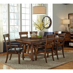 A-America Ozark Mango Faux Leather 7pc Dining Room Set with Arm Chair