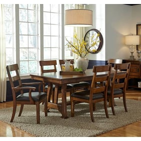 A-America Ozark Mango Faux Leather 7pc Dining Room Set