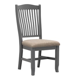 2 A-America Port Townsend Gull Grey Slatback Upholstered Side Chairs