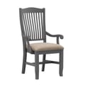 Port Townsend Slatback Arm Chair with Upholstered Seating