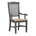 Port Townsend Slatback Arm Chair with Wood Seating