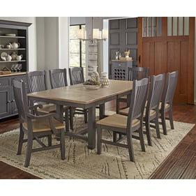 A-America Port Townsend Seaside Pine 9pc Dining Room Set with Trestle Table