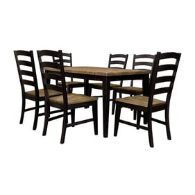 A-America Stormy Ridge Chickory Black 7pc Dining Room Set