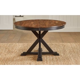 A-America Stormy Ridge Chickory Black Oval Extending Dining Table