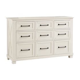 A-America Sun Valley White 9 Drawer Dresser