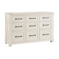 Sun Valley 9-Drawer Dresser, White Finish