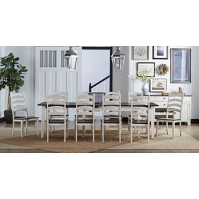 A-America Toluca Chalk Cocoa Bean 11pc Dining Room Set with Ladderback Chai...