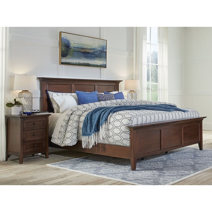 A-America Westlake Cherry Brown 2pc Bedroom Set with King Mansion Bed AAF-WSLCB-BR-S2