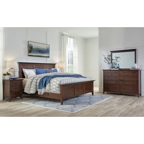 A-America Westlake Cherry Brown 4pc Bedroom Set With King Mansion Bed