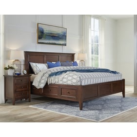 A-America Westlake Cherry Brown 2pc Bedroom Set with Queen Storage Bed