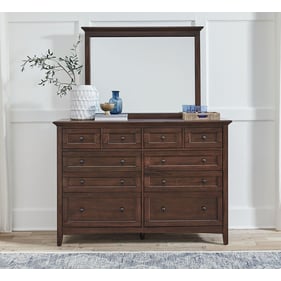 A-America Westlake Cherry Brown Master Dresser and Mirror