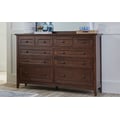 Westlake 10 Drawer Master Dresser, Cherry Brown Finish