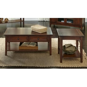 A-America Westlake Cherry Brown 3pc Coffee Table Set