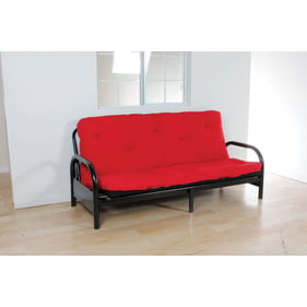 Acme Furniture Alfonso Red Mattress With Black Adjustable Sofa Frame