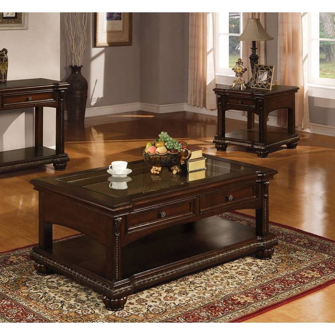 Acme Furniture Anondale Cherry 3pc Coffee Table Set ACM-10322-S