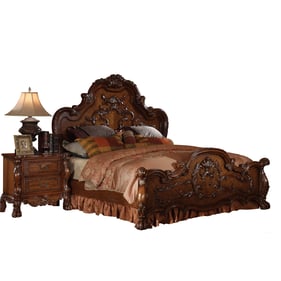 Acme Furniture Dresden Cherry Oak 4pc Bedroom Set With King Panel Bed