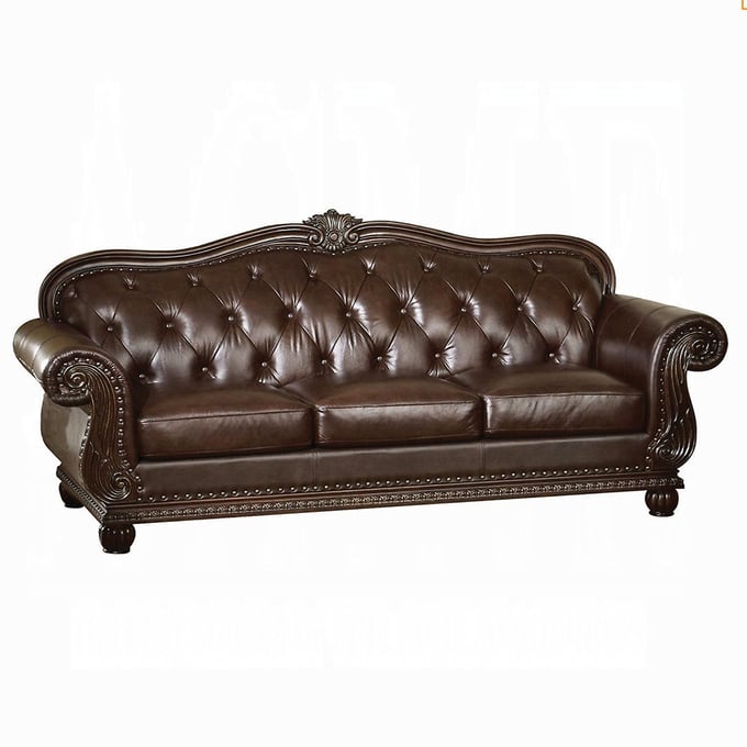 Acme Furniture Anondale Espresso Cherry Sofa ACM-15030