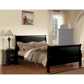 Acme Furniture Louis Philippe III Black 2pc Bedroom Set With Queen Bed