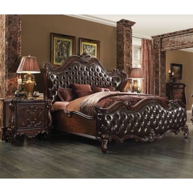 Acme Furniture Versailles Dark Brown Cherry Oak 2pc Bedroom Set With King B...