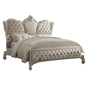 Acme Furniture Versailles Ivory Bone White Tufted Queen Bed