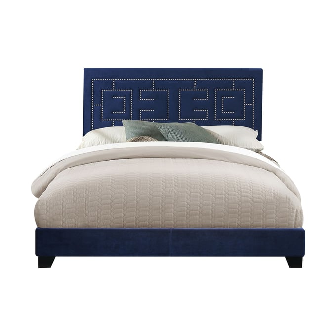 Acme Furniture Ishiko III Dark Blue King Bed ACM-21637EK