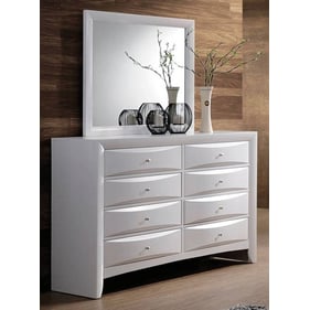 Acme Furniture Ireland White Dresser and Mirror