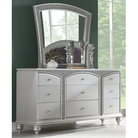 Acme Furniture Maverick Platinum Dresser and Mirror