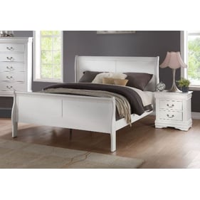 Acme Furniture Louis Philippe White 2pc Bedroom Set With King Bed