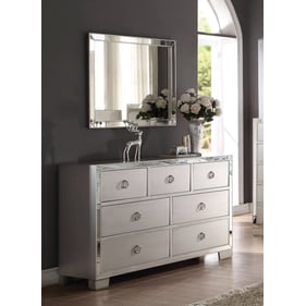 Acme Furniture Voeville II Platinum Dresser and Mirror