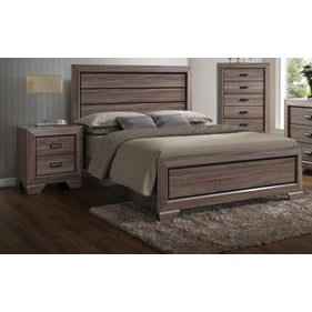 Acme Furniture Lyndon Weathered Gray 2pc Bedroom Set with Queen Bed